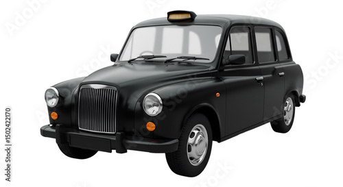 Classic black taxi cab