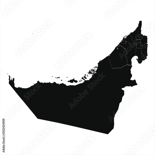 United Arab Emirates Layout with Inner Divisions