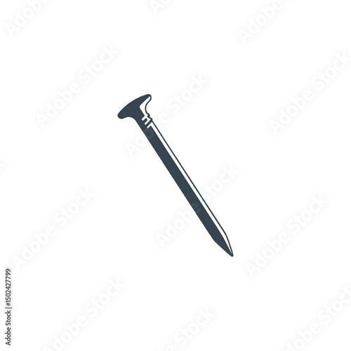 Close-up of a steel nail illustration