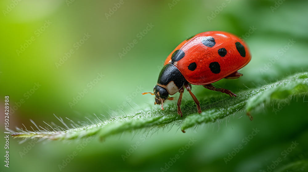 Naklejka premium Insect photography of ladybug