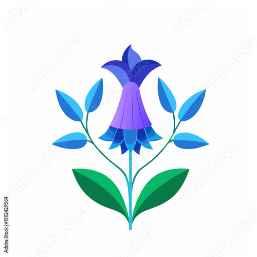 bluebell flower colorful vector  