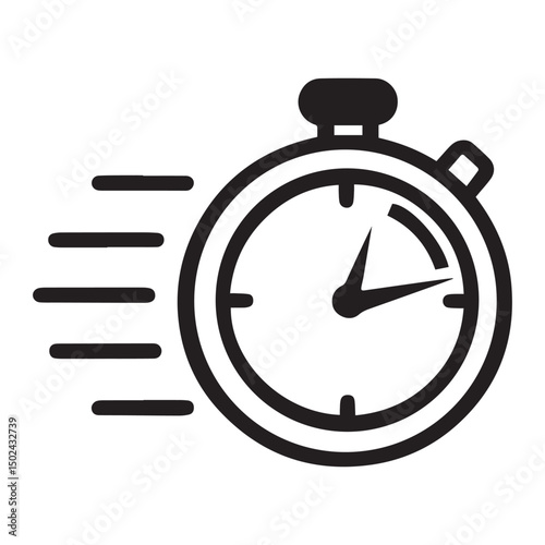 Speed, Time Management, Efficiency, Stopwatch Icon Boost Productivity and Achieve Goals