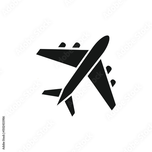 Airplane Icon Simple Vector Illustration of Aircraft for Travel, Aviation, and Transportation Designs