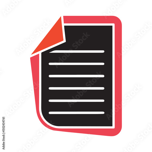 Curved Corner Document Icon A Simple and Modern Design
