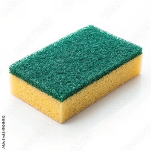 Heavy duty scrubbing sponge with abrasive side