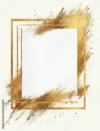 Gold framed empty space