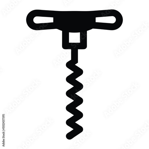 corkscrew on white background