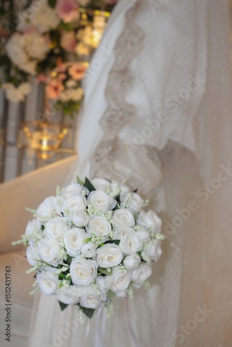 Romantic wedding moment captured in soft focus—perfect for love-themed designs, invitations, blogs, or ads centered on marriage and sacred unions