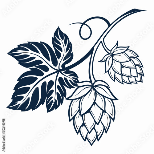Beer-hop Vector AI Graphic Design File on White Background