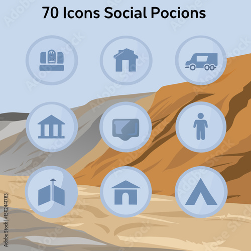 Flat web and mobile application icon set a colorful illustration of internet buttons and symbols