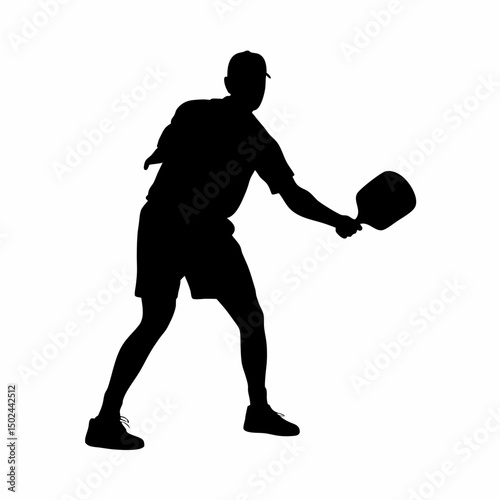 Characters playing pickleball from different angles