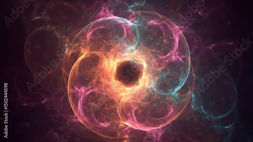 Abstract Energy Flowing with Vibrant Color Slow Motion