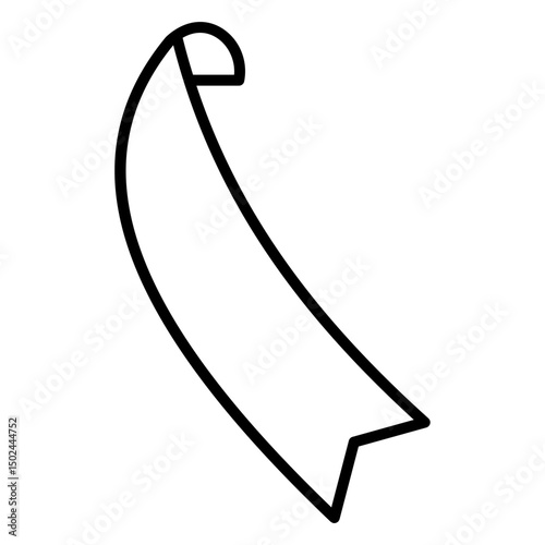 Hand Drawn Line Ribbon Strip