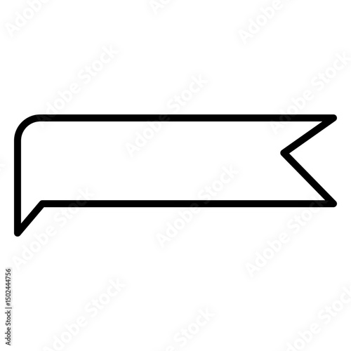 Hand Drawn Line Ribbon Strip