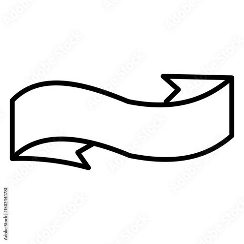 Hand Drawn Line Ribbon Strip