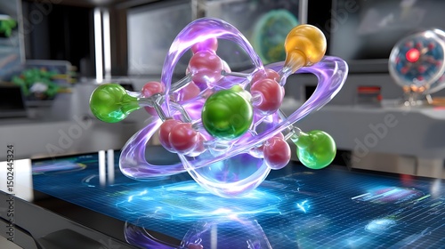 Molecular Model on Futuristic Touchscreen: Science, Technology, Innovation