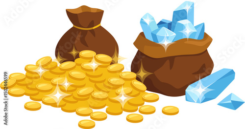 Shiny Treasures Gold and Gems