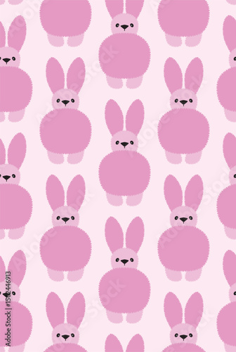 うさぎ　ぬいぐるみ　キャラクター総柄