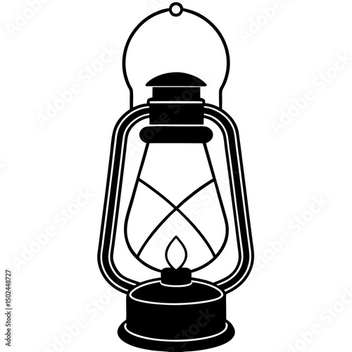 old oil lamp isolated