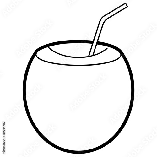 coconut drink vector illustration 