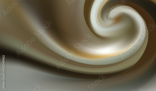 Sweet flowing chocolate milk with a creamy swirl pattern and smooth brown texture