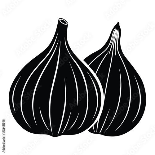 garlic isolated on white background
