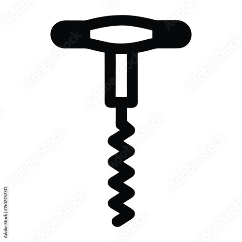 corkscrew icon vector.