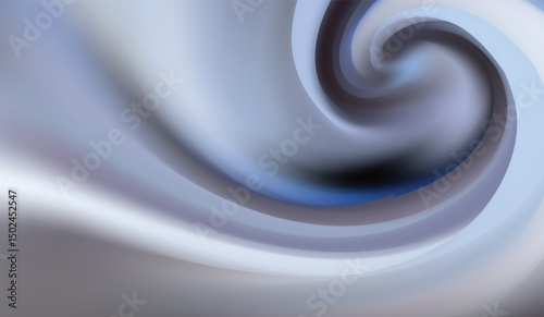Abstract blue fractal with swirling light and soft liquid texture, creating a dynamic art vortex pattern