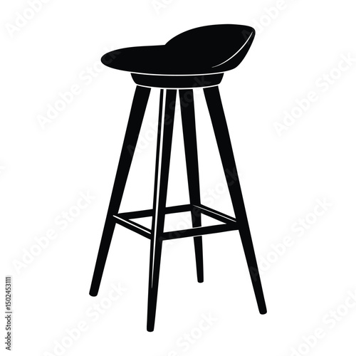 silhouette of a designer barstool.