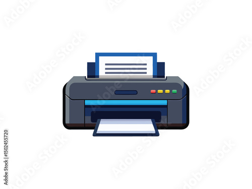 Modern inkjet printer icon illustration design
