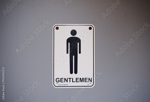 Gentleman Sign Toilet