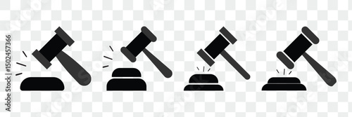 Gavel icon Black and white logo
