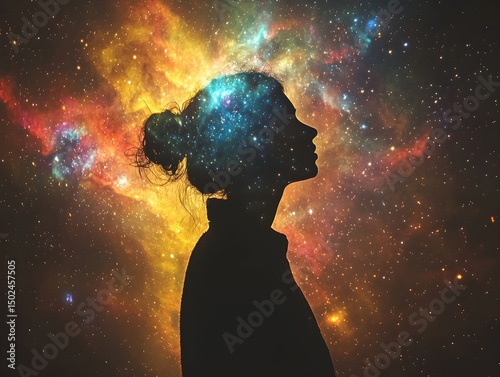 Brainy Hair: Creative Concept of Woman with Brain-shaped Hairstyle