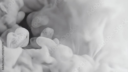 Drifting White Cloud Forms Abstract Slow Motion