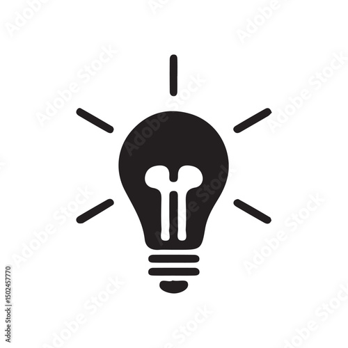 bulb idea line icon. vector illustration eps 10