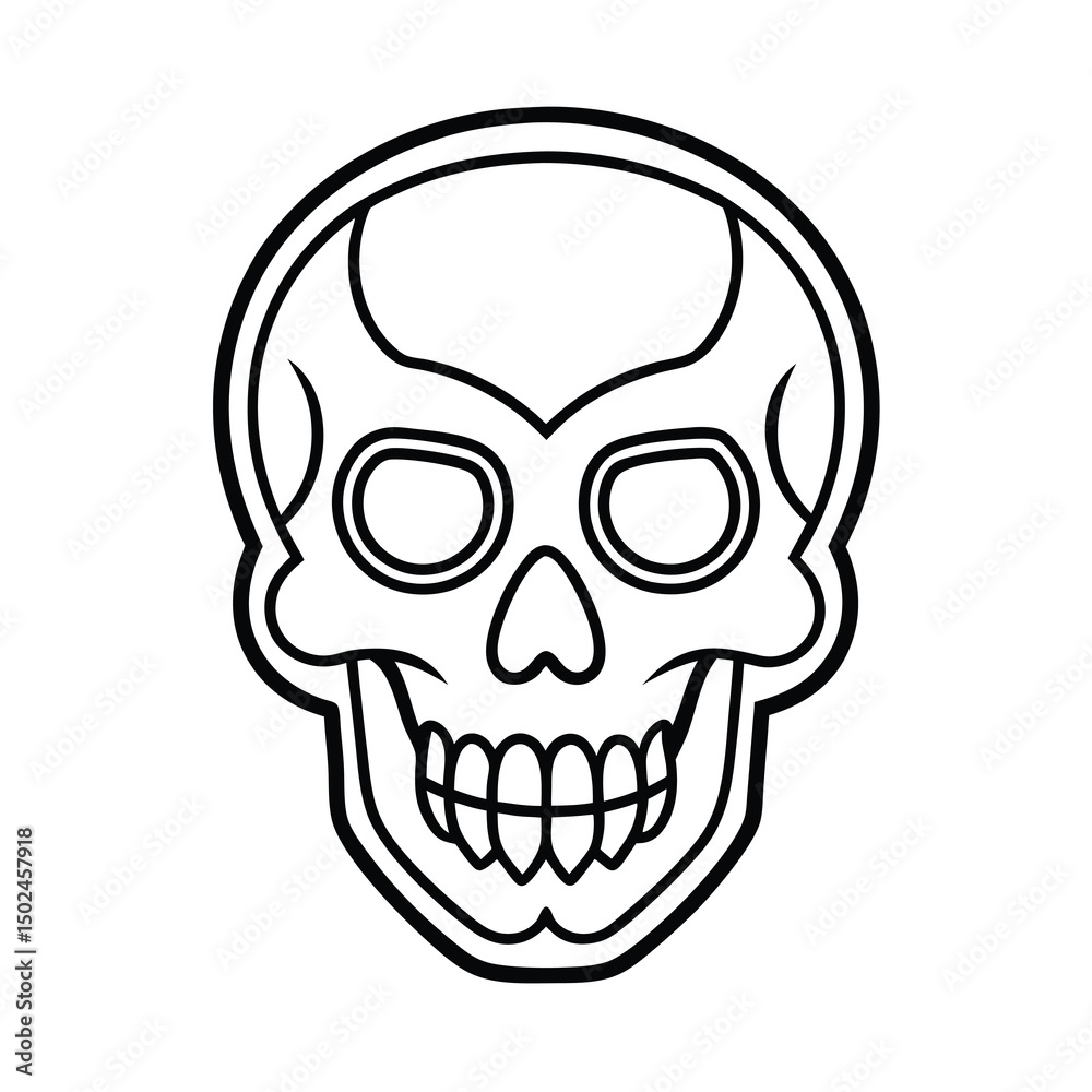 Fototapeta premium human skull isolated on white