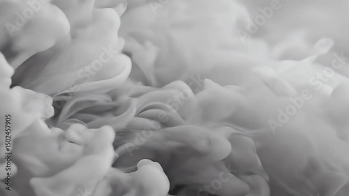 Cloud Forming with White Ink Creating Dreamy Effect Slow Motion