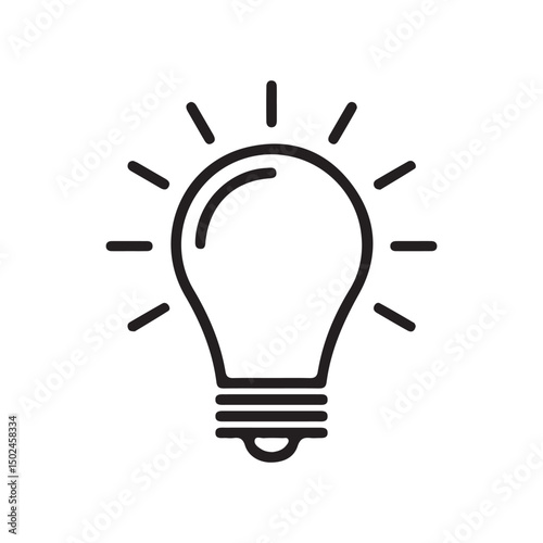 bulb idea line icon. vector illustration eps 10