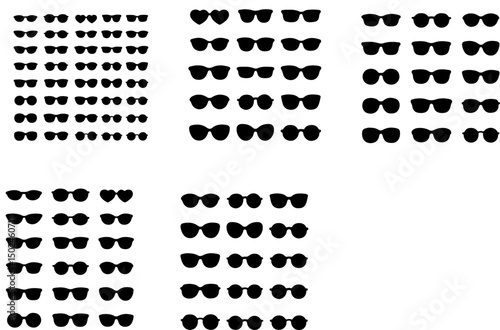 Explore a variety of stylish sunglasses silhouettes ideal for creative artistic uses and designs