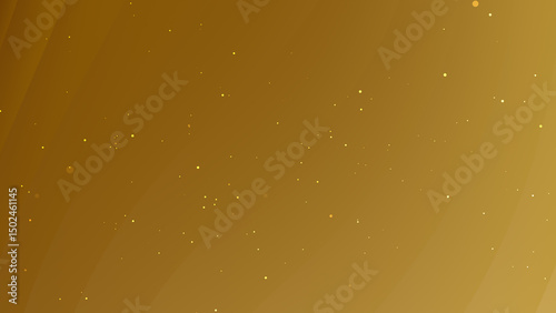 Golden background with subtle diagonal lines and scattered sparkles.