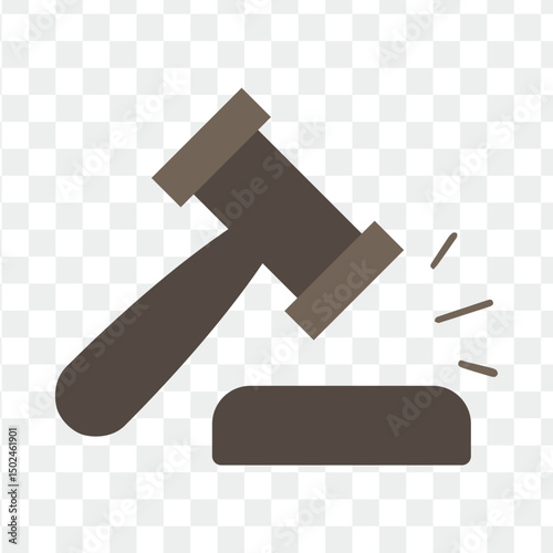 Wood Hammer Judge vector illustration, flat design, trial gavel, judgment, justice judge gavel. Eps 10.