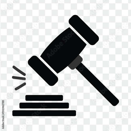 Judge Hammer Icon. Gavel icon.