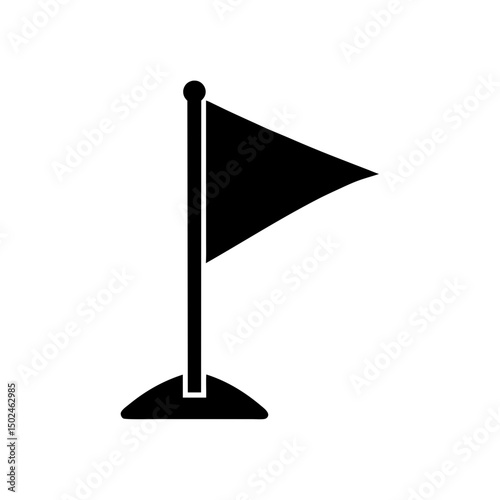 Trail Marker Flag Icon Vector Flat and Clean Look