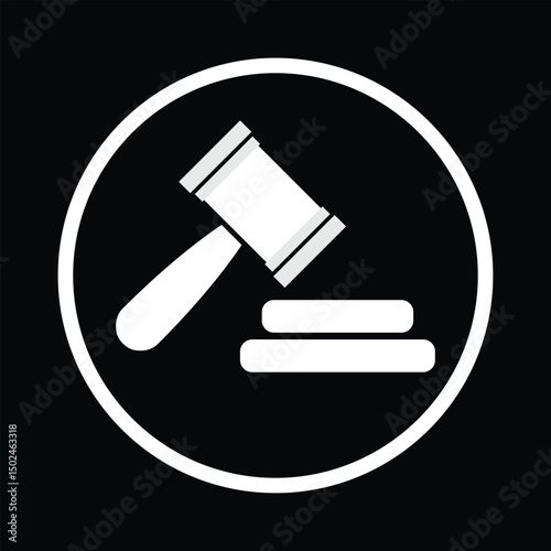 Judge Hammer Icon. Gavel icon.