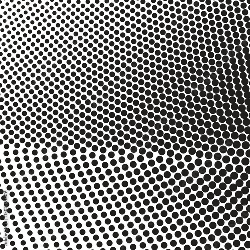 Black and White Halftone Seamless Pattern Background