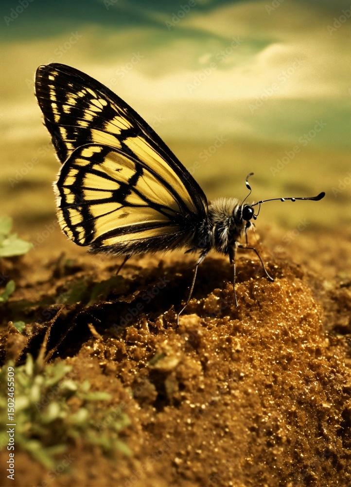 Obraz premium butterfly on the ground