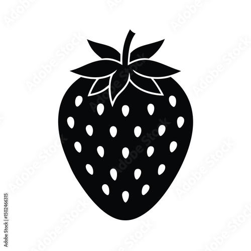strawberry fruit vector icon