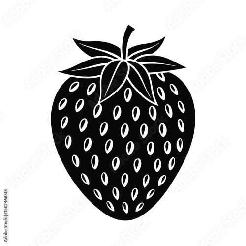 strawberry fruit vector icon