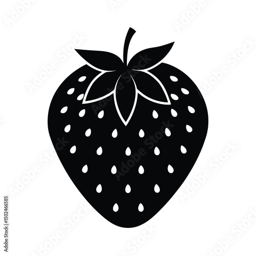strawberry fruit vector icon