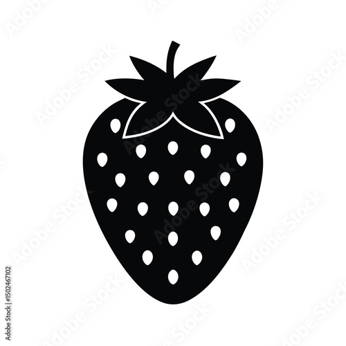 strawberry fruit vector icon